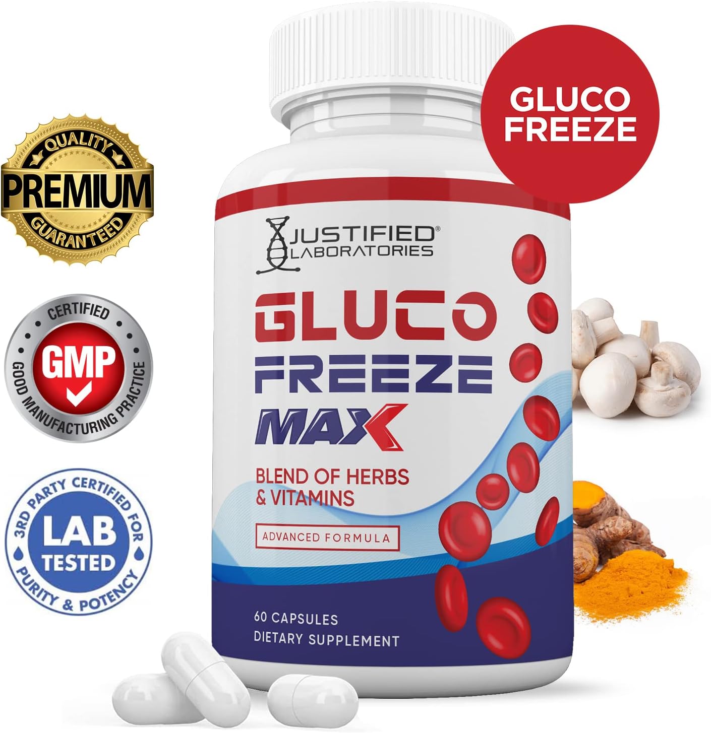 (2 Pack) Glucofreeze Max Advanced Formula 1295 mg, 120 Capsules - görsel 2
