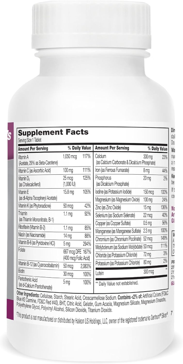 21st Century Sentry Senior Women 50 Plus Multivitamin, 100 Tablets - görsel 9