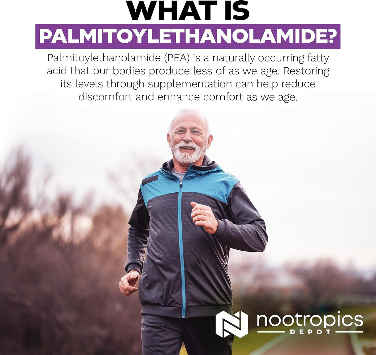 Nootropics Depot Palmitoylethanolamide (PEA) – High Purity: No unnecessary fillers or additives—just clean – Image 5
