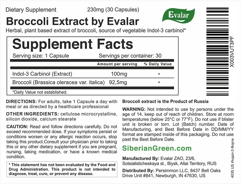 Evalar Broccoli Indol-3 Extract - 30 Capsules - görsel 2