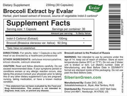 Evalar Broccoli Indol-3 Extract - 30 Capsules