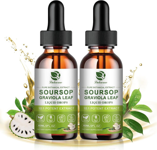 Lukaree Pure Soursop Graviola Leaf Extract – – Immune support: The antioxidants and acetogenins in soursop leaves – Image 1