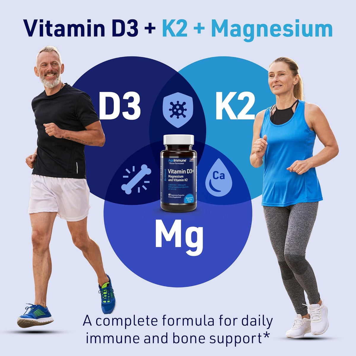 AgeImmune Brilliant D3+ Complex: 5000 IU – Energy and Sleep: The combined effects of magnesium and vitamin D on – Image 5