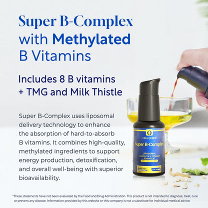 Cellqueue Methyl B Complex Liquid Drops - – Folate (Methylfolate) : The active form of folic acid, crucial for DNA – Image 2