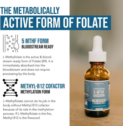Organic L Methylfolate 7.5 mg Plus Methyl B12 Cofactor - Metabolically Active 5-MTHF Form, Superior Form of Folate - Organic – Image 5