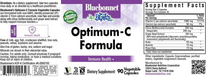 BlueBonnet Optimum C Formula – 1000 mg Vitamin C with Citrus Bioflavonoids, Grape Seed Extract, and Acerola – 90 Vegetable Capsules