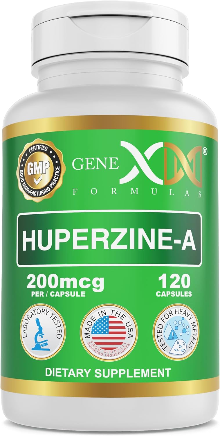 Genex Formulas Huperzine A 200mcg (120 Capsules) - Nootropic for Memory, Focussed and Cognitive Health - görsel 1