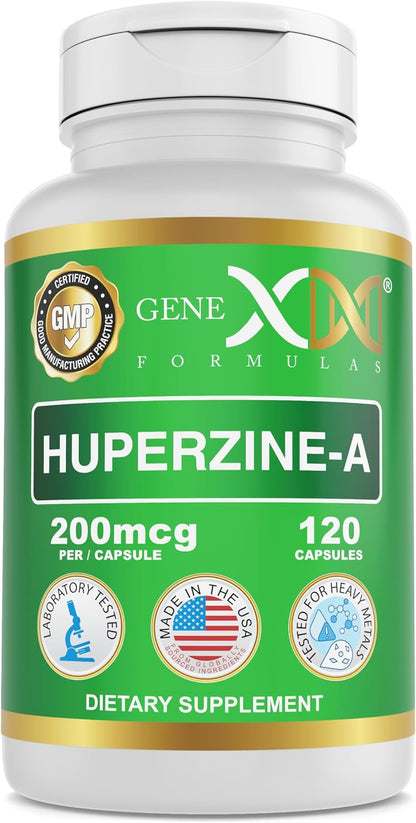 Genex Formulas Huperzine A 200mcg (120 Capsules) - Nootropic for Memory, Focussed and Cognitive Health