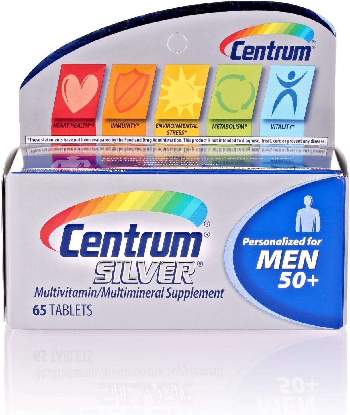 (2 Pack) Centrum Silver Men 50+ Multivitamin, 65 Tablets Each - görsel 1