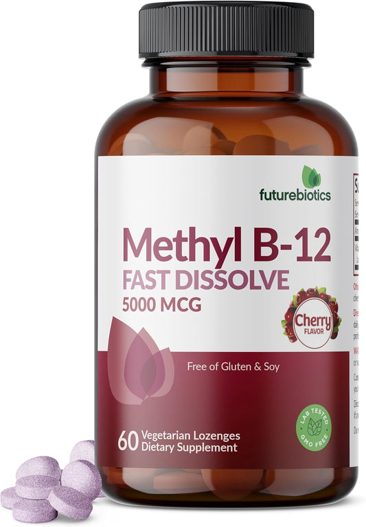 Futurebiotics Methyl B12 5000 mcg Vitamin – 5000 mcg Vitamin B12 as Methylcobalamin per lozenge – Image 1