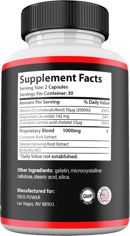 Eros Power Capsules, Advanced Premium Supplement Vitamin Capsules (3 Pack)