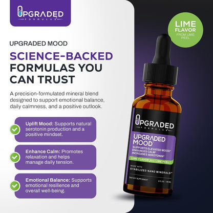 Upgraded Formulas Mood Supplement - Calm and Uplifted, 60 mL
