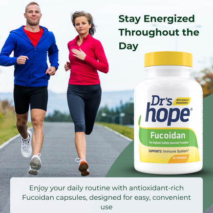 Dr's Hope Fucoidan 65mg – Brown Seaweed Extract for Immune, Gut and Heart Health (60 Capsules)