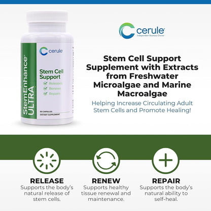 Cerule StemEnhance Ultra 2 Pack – Natural Stem Cell Support for Cellular Renewal, Immune Function, Energy & Recovery – 120 – Image 3