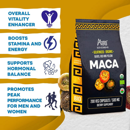 Premium Black, Red & Yellow Maca Capsules – – Adaptogenic Support: As an adaptogen, maca may help the body adapt – Image 4