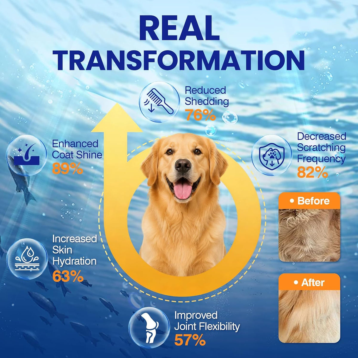 TTLXBL Omega 3 Fish Oil Supplement for Dogs – Large dogs (over 23 kg): 3 chews per day – Image 3