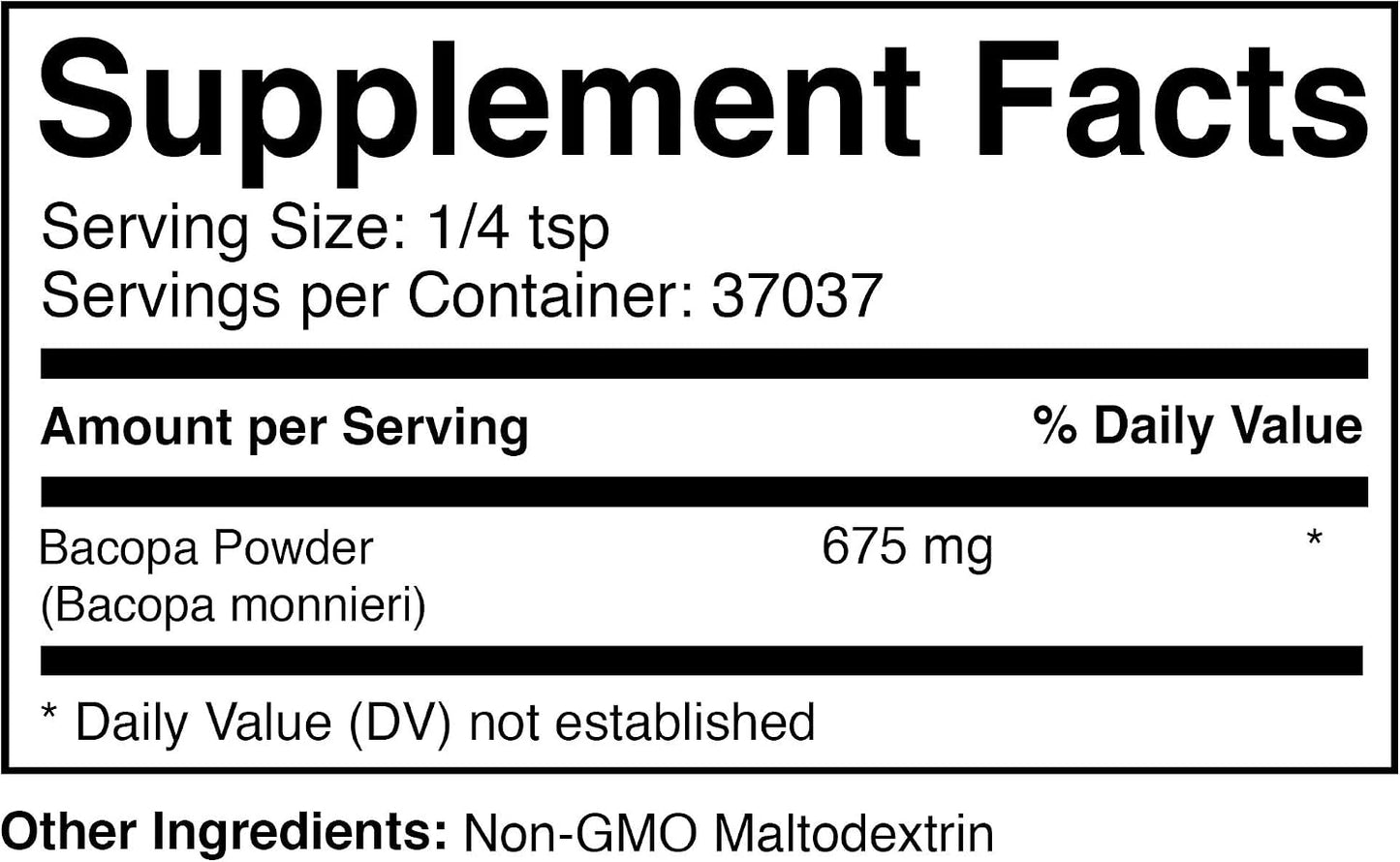 Prescribed For Life Bacopa Powder 4:1, Brahmi Powder, Ayurvedic Herbal Supplements, Bacopa monnieri (25kg) - görsel 2