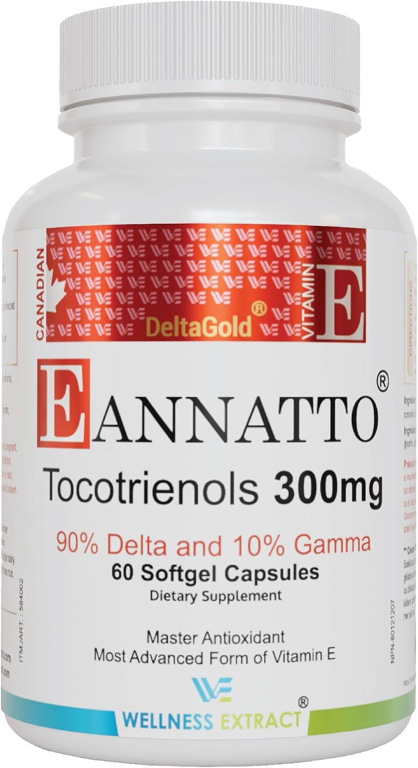 WELLBEING EXTRACT Eannatto Tocotrienols Vitamin E Supplement - Tocopherol Free, Non-GM, Gluten free, 125 mg, 30 Softgels - görsel 9