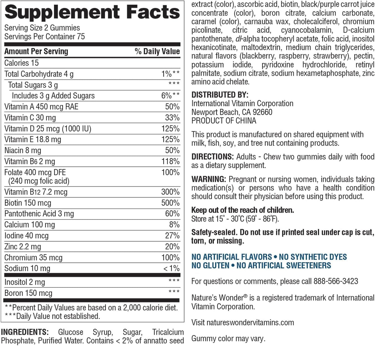 Nature's Wonder Women's's Multivitamin – Biotin – Supports healthy hair, skin, and nails. – Image 6