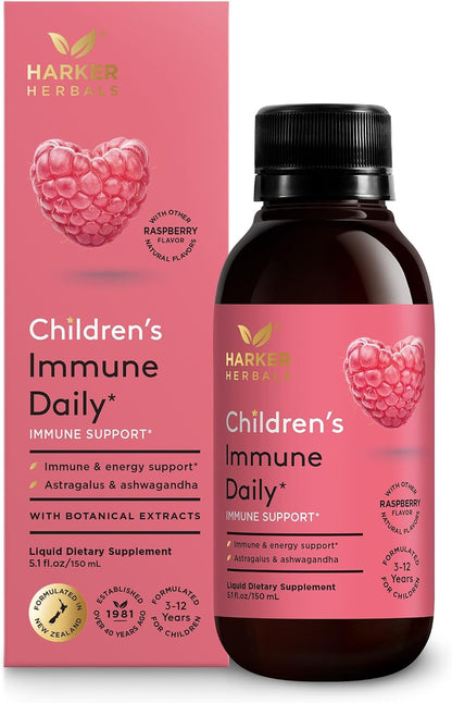 Harker Herbals Children's Immune Daily Syrup – Astragalus Root: Traditionally used in Western herbal medicine to – Image 1
