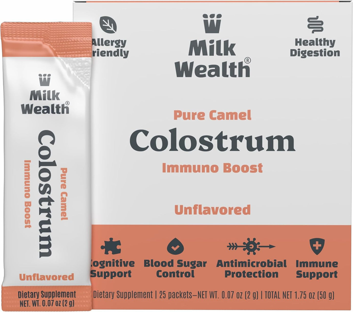 Milk Wealth™ Freeze-Dried Bovine Colostrum Powder – Immune & Gut Health Support, Grass-Fed, Unflavoured (25 Single-Serve Packets) - görsel 9