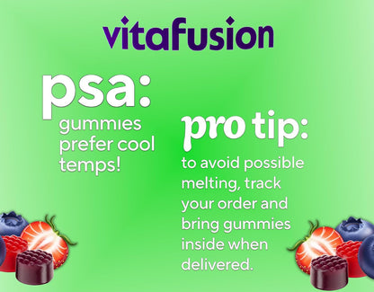 Vitafusion Women's Multivitamin Gummy - Energy, Metabolism & Bone Support - Berry Flavour, 150 Gummies