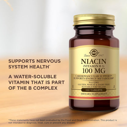 Solgar Niacin (Vitamin B3) 100 mg Tablets