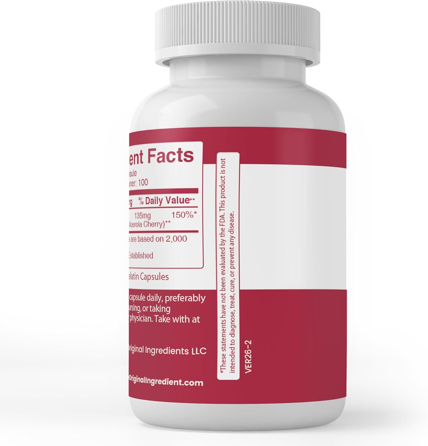 Pure Original Ingredients Acerola Cherry (100 Capsules) - Naturally Pure, No Additives - görsel 3