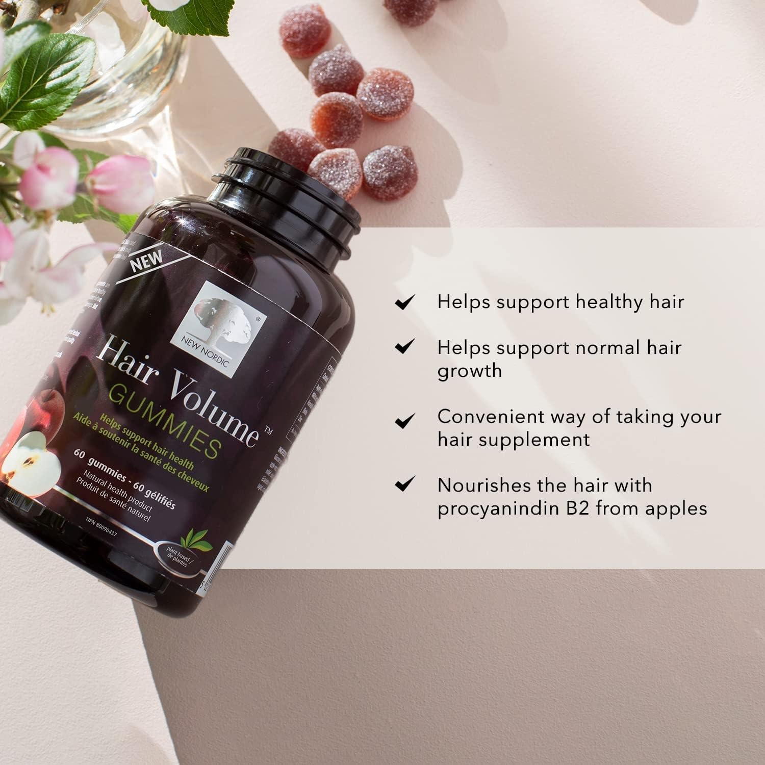 NEW NORDIC Hair Volume Daily Biotin Support Gummies - görsel 6
