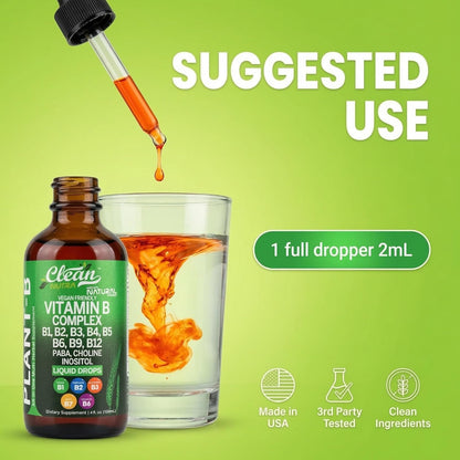 Vitamin B Complex Liquid Drops - Plant B – Taurine: An amino acid that supports heart and muscle function. – Image 5