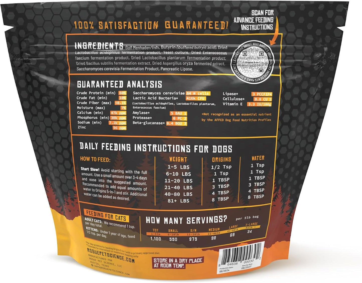Origins 5-in-1 Dog Supplement - Powdered Food Topper with Natural Omega 3 Fish Oil (2.27 kg) - görsel 6