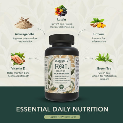40 Plus Multivitamin for Women's & Men with – Methylated Vitamin B12 (Methylcobalamin) & Folate — These active – Image 6