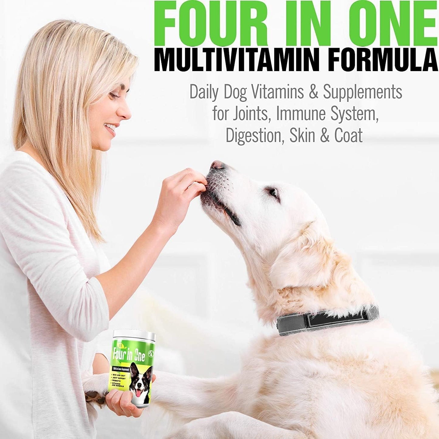 IE 4-in-1 Dog Multivitamins with Joint Support, Immune Health, Skin & Heart Health – 90 Soft Chews - görsel 5