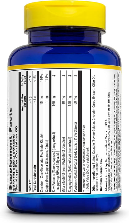 Nature's Life Prostate Support Softgel - 120 Softgels
