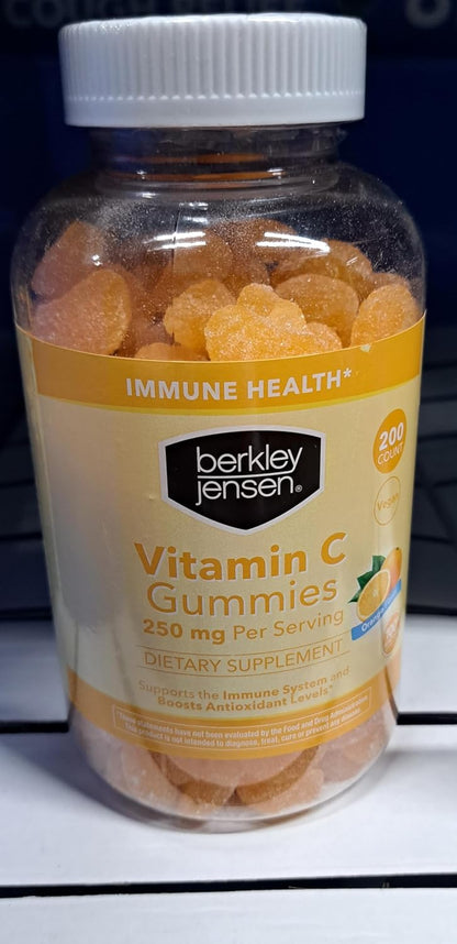 Berkley Jensen Vitamin C Orange Gummy, Orange Flavour 250 mg 200 ct
