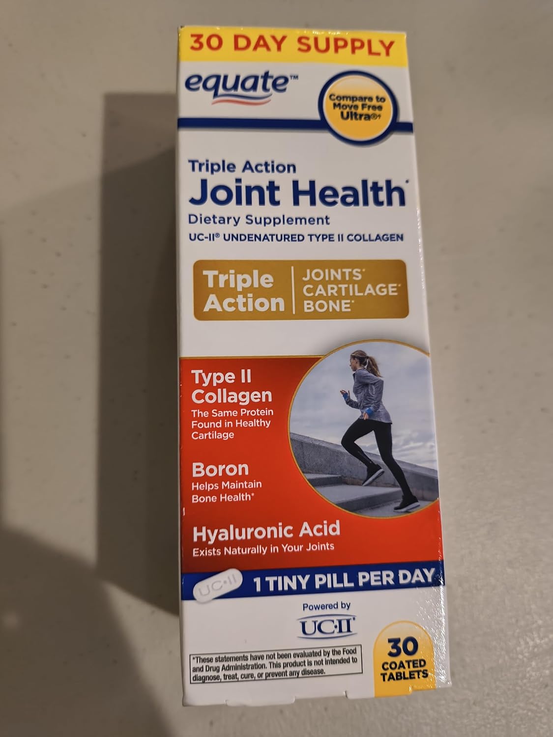 Equate Triple Action Joint Health, 30 Coated – Triple Action Formula: Supports joint comfort, flexibility, and – Image 1
