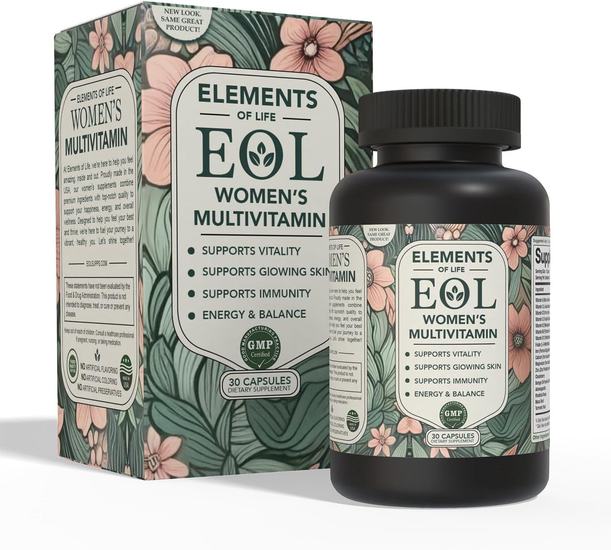 Elements of Life Multivitamin for Women's – – Methylated Folate (5-MTHF) – The active form of folate supports DNA – Image 1