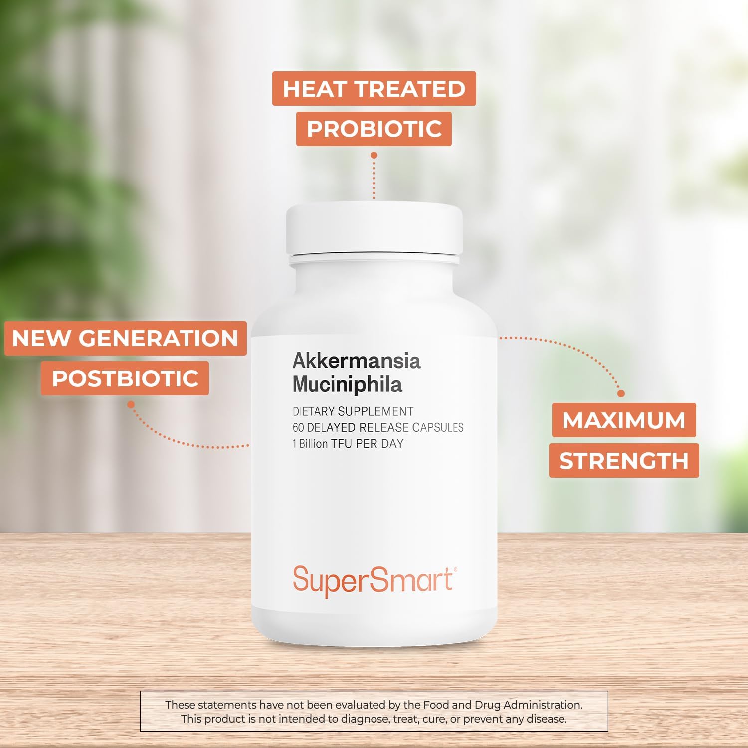 Supersmart Akkermansia Muciniphila 1 Billion TFU per Day - Pasteurised Probiotic - Enhanced Absorption - Postbiotic Supplement - Non-GM & Gluten free - 60 Delayed Release Capsules - görsel 3