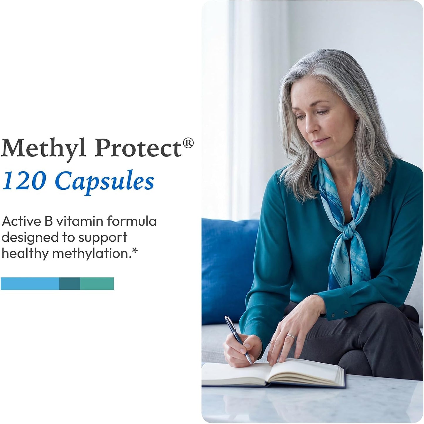 XYMOGEN Methyl Protect - Activated B Vitamin Supplement with 5-MTHF, B12, B6, B2 - Cardiovascular & Neurological Support - 120 Capsules - görsel 5