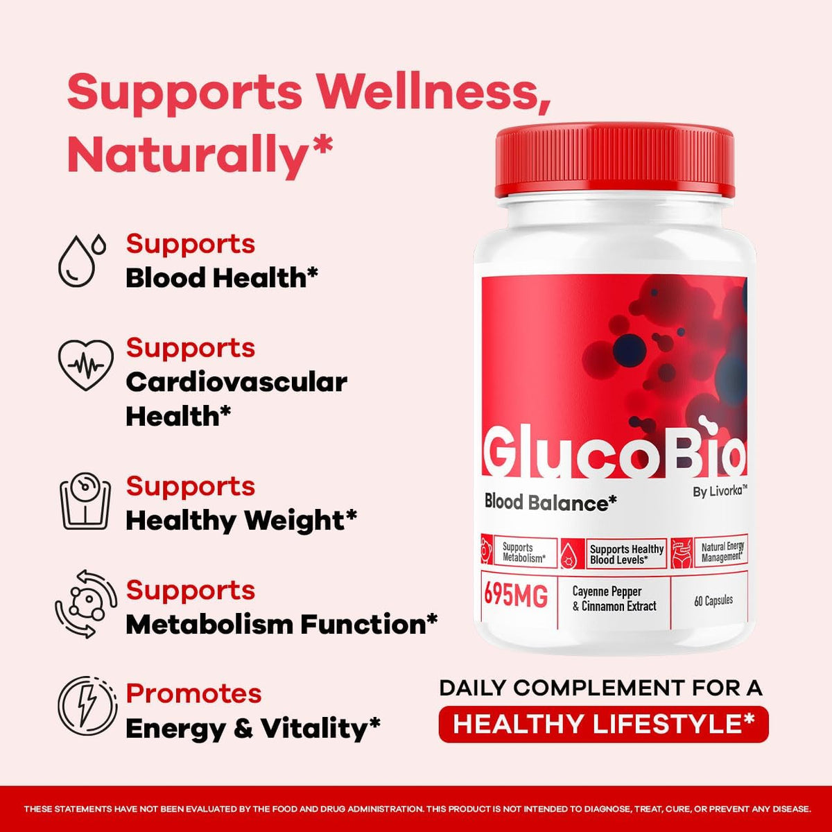 (5 Pack) GlucoBio Capsules - Official Gluco Bio Advanced Formula Support Pills - Maximum Strength, Natural Gluco Bio – Image 3