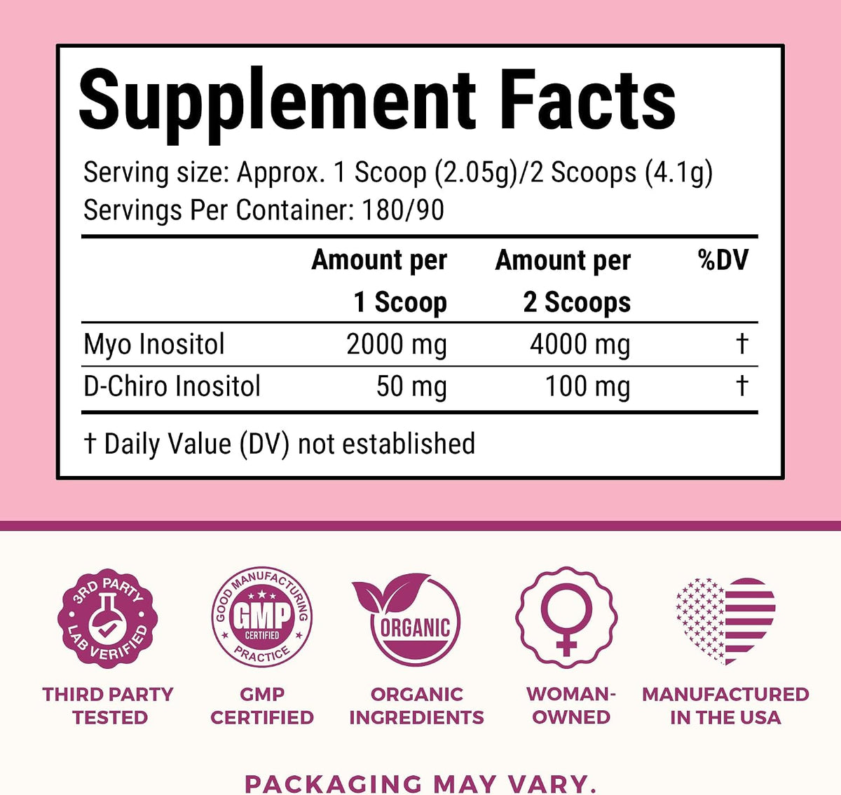 VITA-PCOS 40:1 Myo & D-Chiro Inositol Powder – 2000mg Myo & 50mg D-Chiro, 180 Serves – Image 6