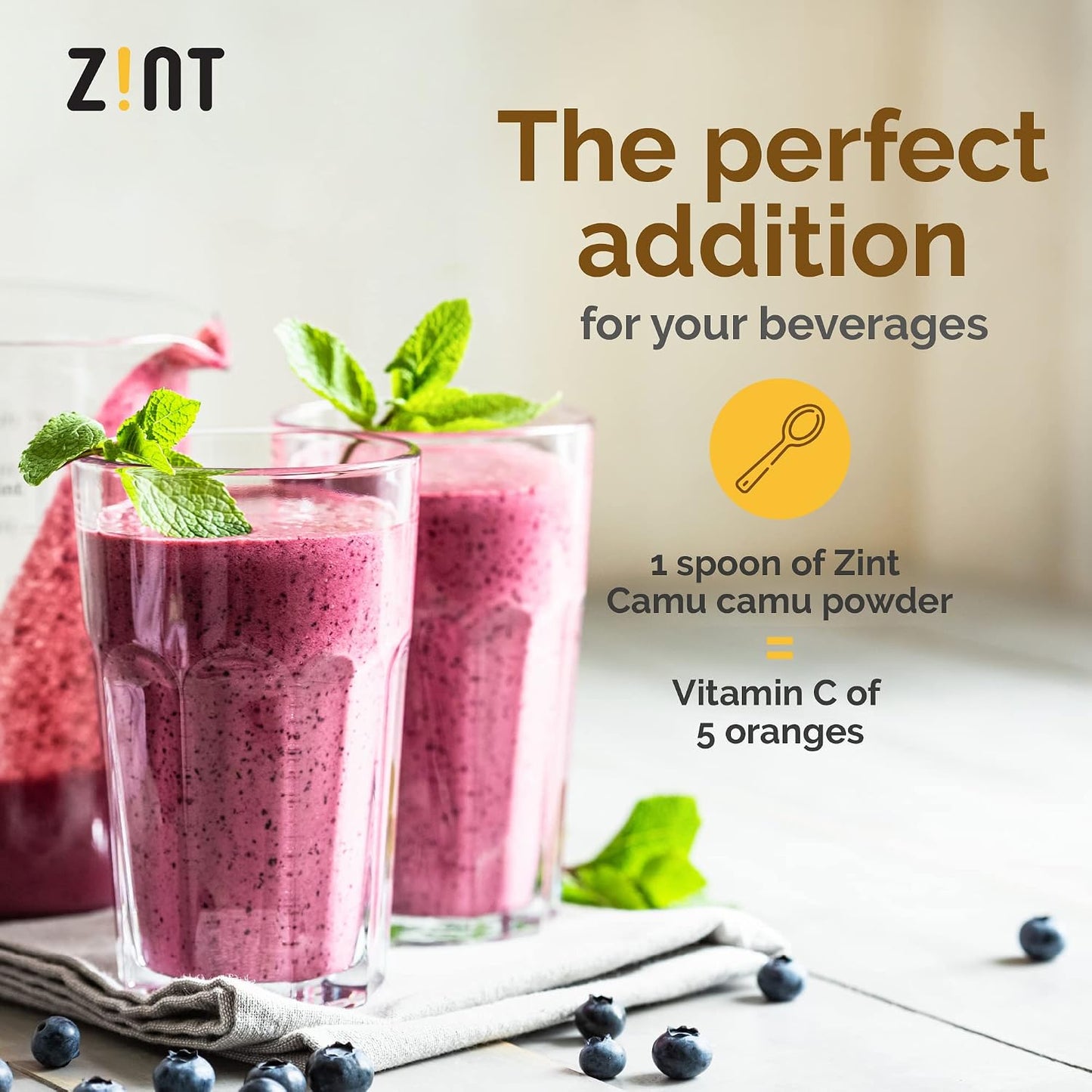 Camu Camu Powder, Natural Vitamin C by Zint: Raw Organic Antioxidant Superfood - Immune Support & Anti-Ageing - Non-GM, Super Vitamin C Berry (100 g) - görsel 4