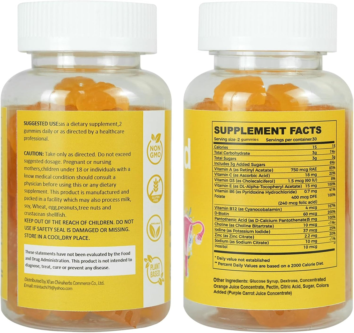 Aromlife Fibro Inositol Gummies - Natural Folate & Vitamins B6 & B12 - 60 Count Orange Flavour Women's Gummy for Daily – Image 10