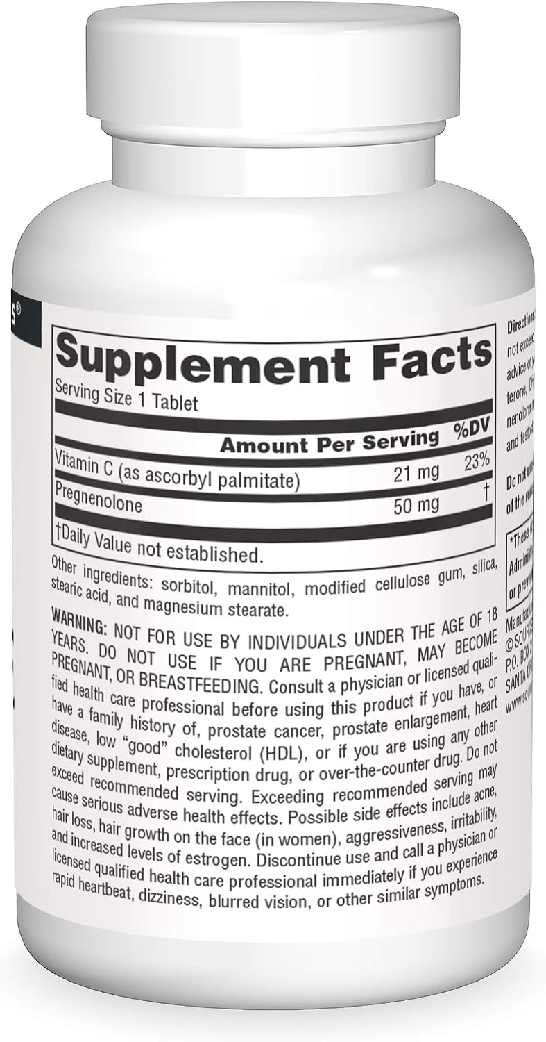 Source Naturals Pregnenolone 50mg - 120 Tablets - görsel 3
