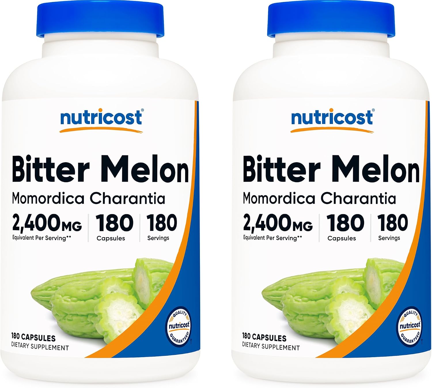 Nutricost Bitter Melon 600mg, 180 Capsules (2 Bottles) - görsel 1