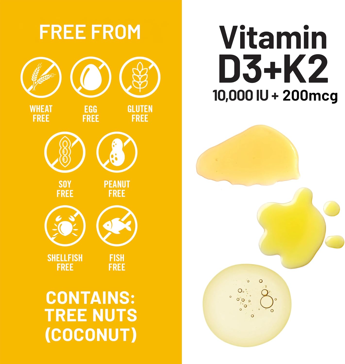 NatureWise Vegan Vitamin D3 + K2 with Organic MCT Oil – 10000 IU D3, 200 mcg K2 – 90 Soft-gels - görsel 7