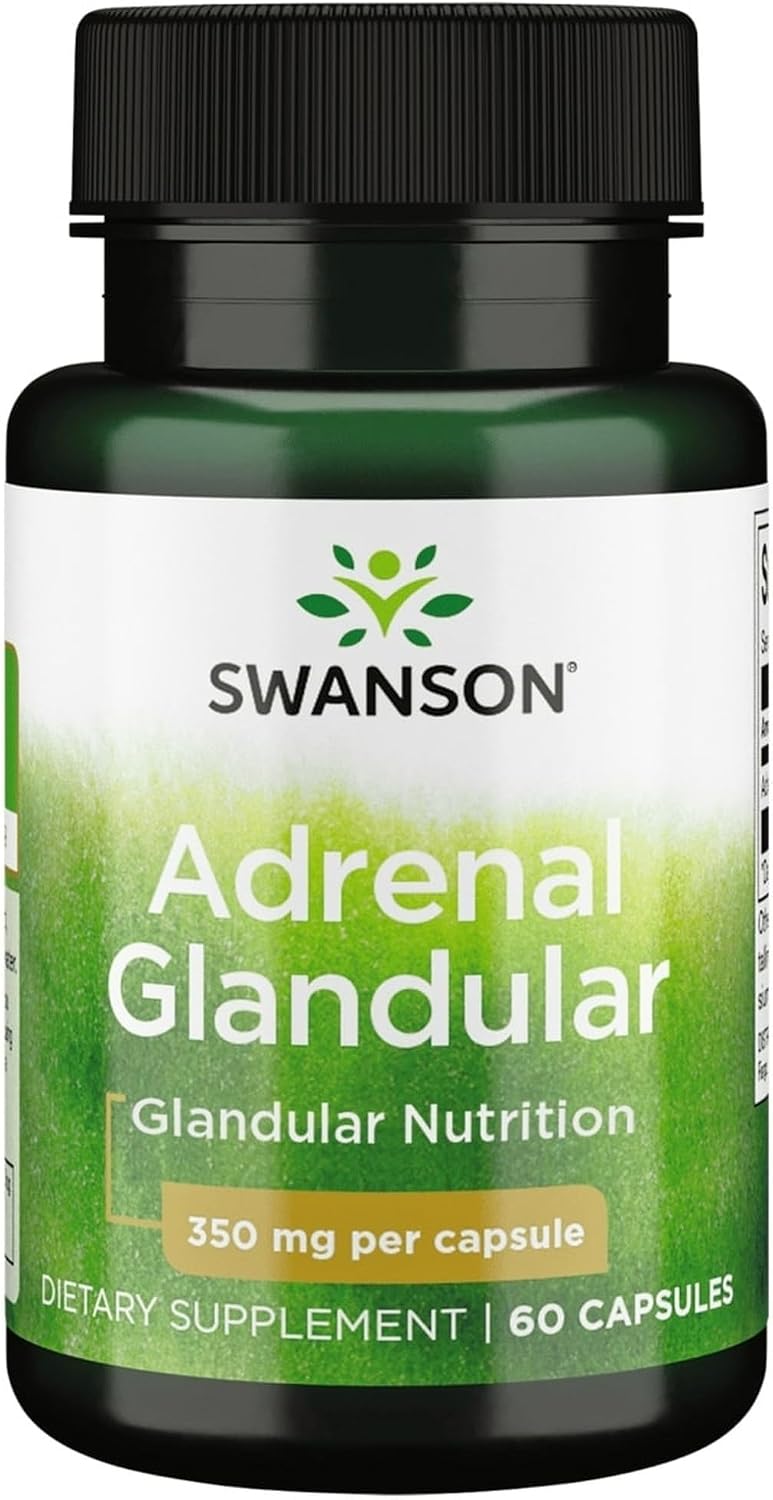 Swanson Adrenal Glandular 350mg, 60 Capsules - görsel 1
