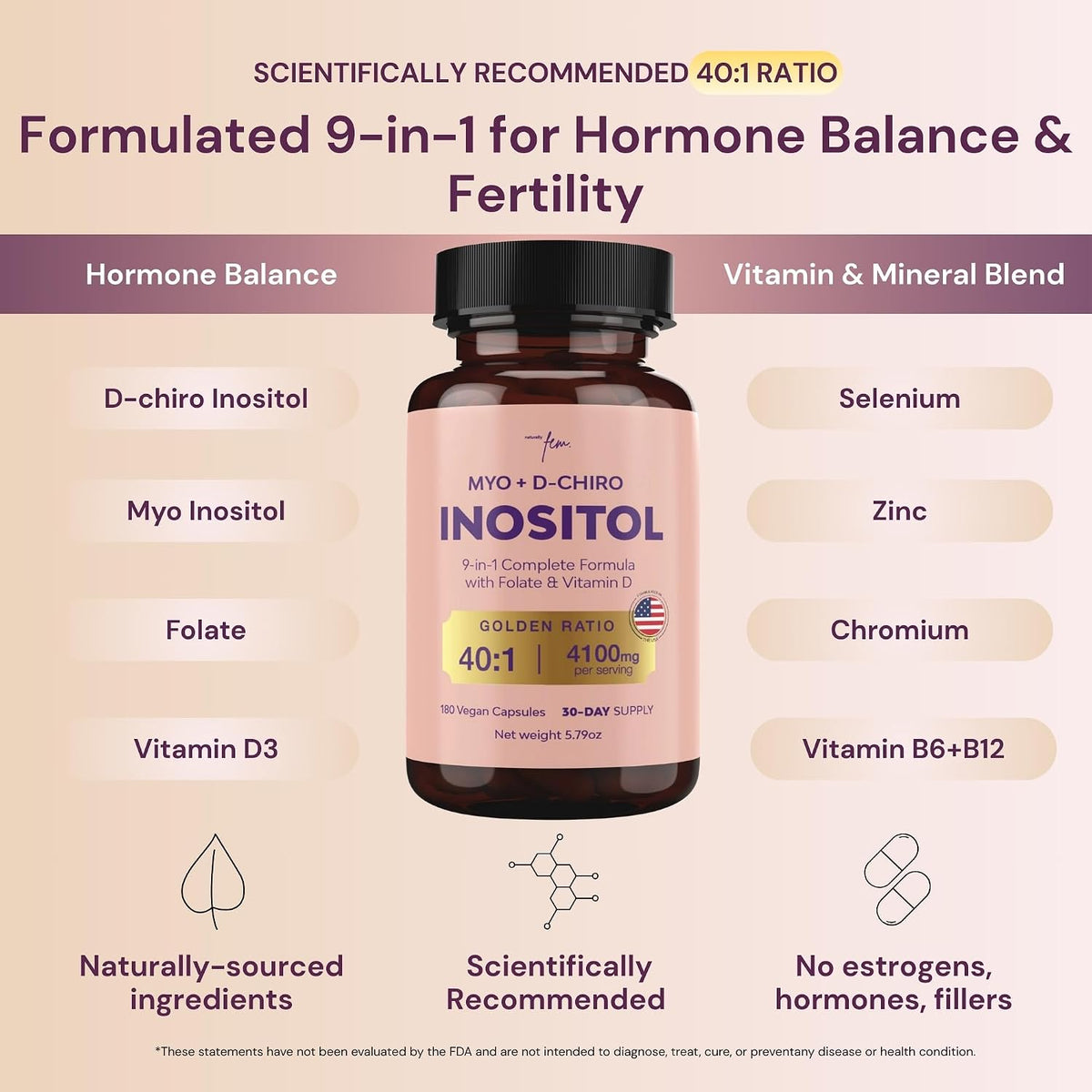 QSTA Myo-Inositol & D-Chiro Inositol – Immune & Cellular Defence: Vitamins B6, B12, D, zinc, and selenium work – Image 3