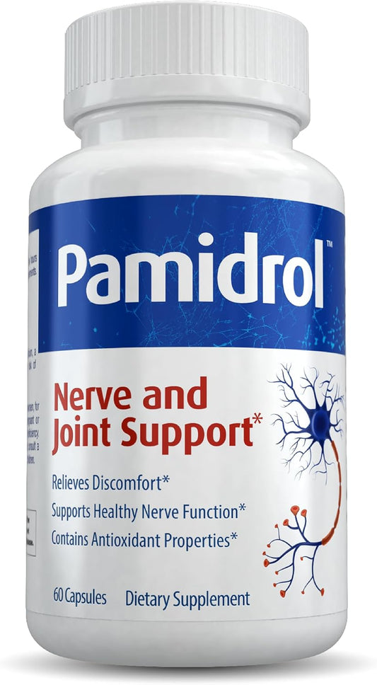 Pamidrol Nerve and Joint Support - 60 – Supports healthy nerve function: The formula is designed to help maintain – Image 1