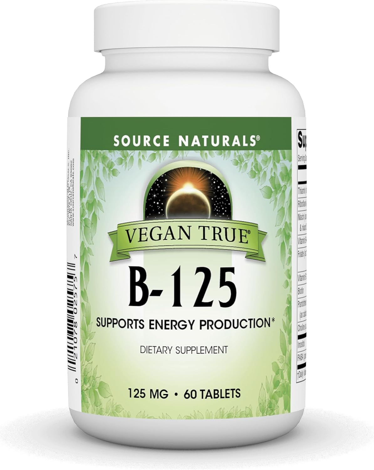Source Naturals Vegan True B-125, 125 mg - 60 Tablets - görsel 1